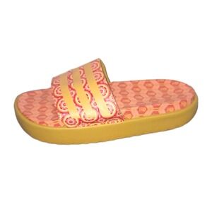 Adidas Men 11 EU 44.5 Orange Gold Adilette Platform Slide EXCELLENT Condition